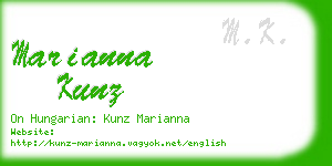 marianna kunz business card